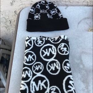 Michael Kors and Coach beanie and scarf set